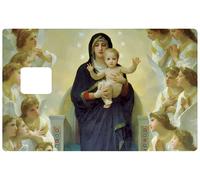 Sticker pour carte bancaire, format US, La vierge a l'enfant - Différenciez et décorez votre carte bancaire suivant vos envies!!