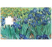 Sticker pour carte bancaire, format US, Les Iris de Van Gogh - Différenciez et décorez votre carte bancaire suivant vos envies!!