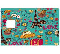 Sticker pour carte bancaire, format US, Paris sera toujours Paris - Différenciez et décorez votre carte bancaire suivant vos envies!!