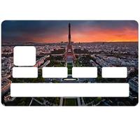 Sticker pour carte bancaire I LOVE PARIS, Dicernez votre carte bancaire, 100% Made in France