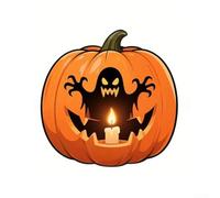 Sticker pour déco pour voiture pour moto Vinyle Imperméable Jaune | Vinyle PVC pour durable, couleurs vives, imperméable, idéal Halloween, pour décor unique