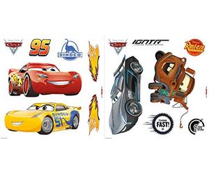 Sticker pour fenêtre de Komar - Disney Window Cars3 - pièces, Marron, Jaune, Rouge, Noir