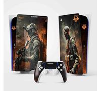Sticker pour la PS5 Black Ops 6, Autocollant PS 5 Gaming, Console et Manette, Edition Standard Disque Skin COD (1 Manette)