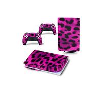 Sticker pour Sony Console PS5, imprimés léopard rose-74