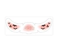 Sticker Pour Visage Halloween Temporaire Auto-Adhésif Gothique