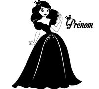 Sticker prénom personnalisable Belle princesse