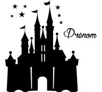 Sticker prénom personnalisable Château de princesse 1