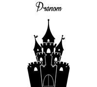 Sticker prénom personnalisable Château de princesse 3