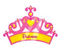 Sticker prénom personnalisable couronne de princesse
