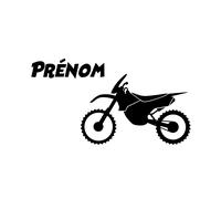Sticker prénom personnalisable et sa moto