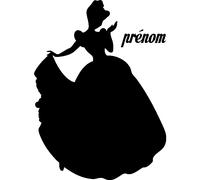 Sticker prénom personnalisable La princesse au bal