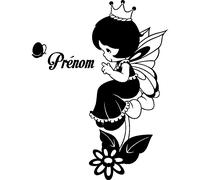 Sticker prénom personnalisable La princesse des fées