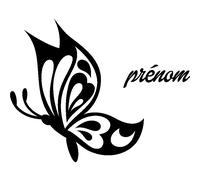 Sticker prénom personnalisable Papillon profil