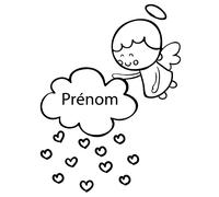 Sticker prénom personnalisable petit ange mignon