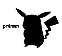 Sticker prénom personnalisable Petit monstre électrique
