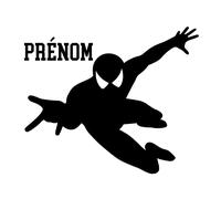 Sticker prénom personnalisable Super-héros araignée