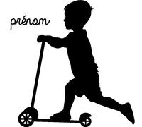 Sticker prénom personnalisable Sur la trottinette