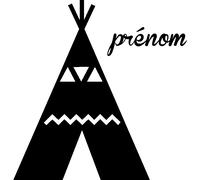 Sticker prénom personnalisable Tipi