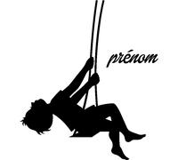 Sticker prénom personnalisable Tout petit sur ta balançoire