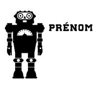 Sticker prénom personnalisé est un robot