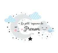 Sticker prénom personnalisé le petit royaume de garçon
