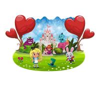 Sticker princesse dans son royaume