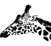 Sticker profil de girafe