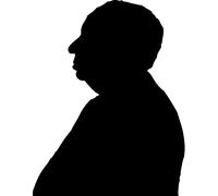 Sticker Profil d'un homme âgé