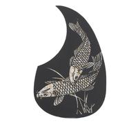 Sticker Protection Plaque de Protection Guitare Acoustique, Autocollant Autoadhésif, Design Élégant Noir et Blanc - Protection Anti - Rayures, Film Fin, Installation Facile pour