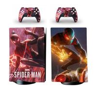 Sticker Ps5,Skin Pour Ps5 Playstation 5 Sans Lecteur Optique Console Et 2 Contrôleurs - Marvel Spider-Man