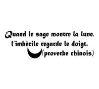 Sticker Quand le sage montre la lune - proverbe chinois