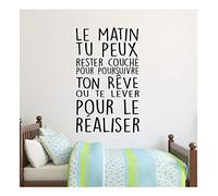 Sticker Réaliser tes rêves Noir