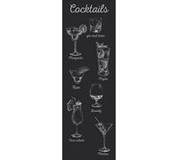 Sticker Réfrigérateur Décoratif 180 cm X 60 cm, Verres à Cocktail, Illustration Originale, Idée Cadeau Originale, Décoration Intérieure Unique.