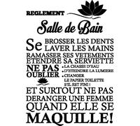 Sticker Règlement de la salle de bain