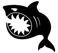 Sticker Requin à pleines dents