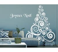 Sticker Sapin de Noël Baroque 3 - Nombreuses tailles et couleurs disponibles