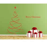 Sticker Sapin de Noël Classique - Nombreuses tailles et couleurs disponibles