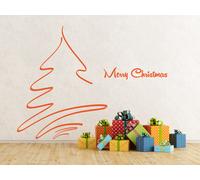 Sticker Sapin de Noël Design 2 - Nombreuses tailles et couleurs disponibles