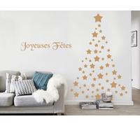 Sticker Sapin de Noël Etoiles 2 - Nombreuses tailles et couleurs disponibles