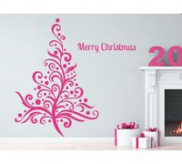 Sticker Sapin de Noël Fêtes - Nombreuses tailles et couleurs disponibles