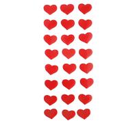 Sticker Satin Coeur Rouge 1,8 X 1,5 Cm X 24 Pièces