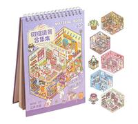 Sticker Scene - 7.48 Inch Miniature Landscape Stickers Book | Capture The Joy Series Visual Stickers | 3d House Sticker Pack For Girls Gift Children Friend. Paper Pet, 290g.