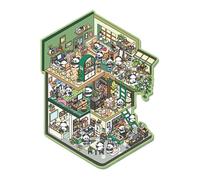 -sticker scène, autocollants maison | -autocollants de scène Villa autocollants maison miniature,Autocollants de chambre réutilisables Autocollants muraux pour enfants pour surfaces lisses
