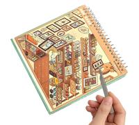 Sticker Scene Book | Set 3D avec dizaine d'autocollants créatifs et mignons à collectionner | Livre d'autocollants de dessin animé | pour maternelle, maternelle, école, salle de classe, trousse