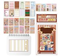 Sticker Scène Livre Sweet Food Autocollant Maison Style Pixel