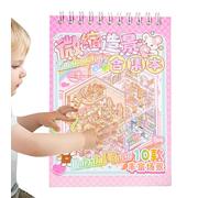 Sticker scène miniature - Livre adhésif réutilisable, fête d"artisanat favori 3D | Belle bande dessinée et autocollant étanche, scènes de cabine simulées miniatures Modèles riches de cabines pour un