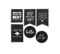 Sticker Scrapbooking et cadeau noir et blanc 12 pi