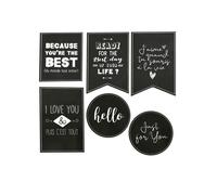 Sticker Scrapbooking Et Cadeau Noir Et Blanc 12 Pièces
