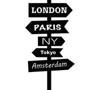 Sticker signe pour les villes du monde 1