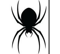 Sticker Silhouette araignée pendu